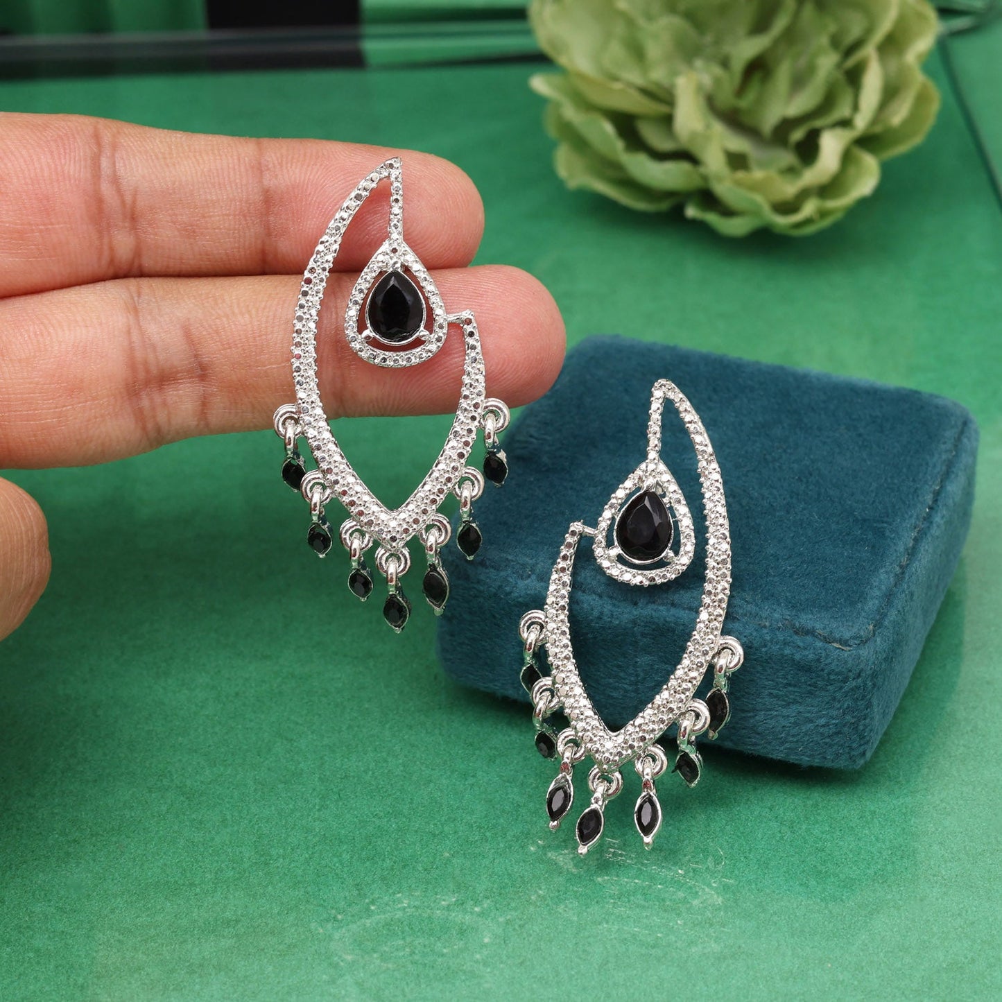 Gothic Black Color Fashion Earrings For A Dark Yet Stylish Expression