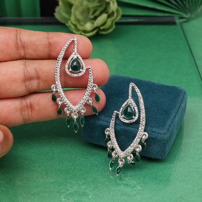 Fern Green Color Fashion Earrings To Match Natural Textures And Colors