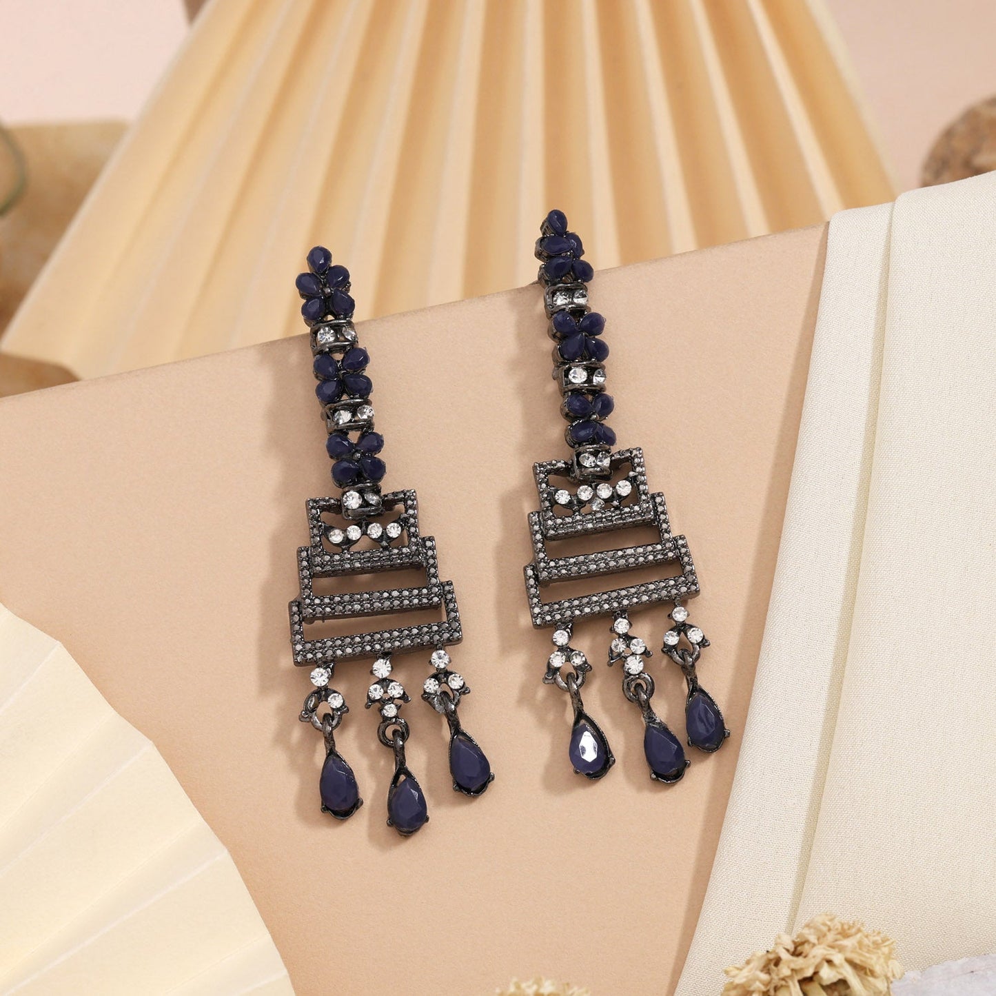 Shiny Black Color Fashion Earrings That Make Every Outfit Look Chic