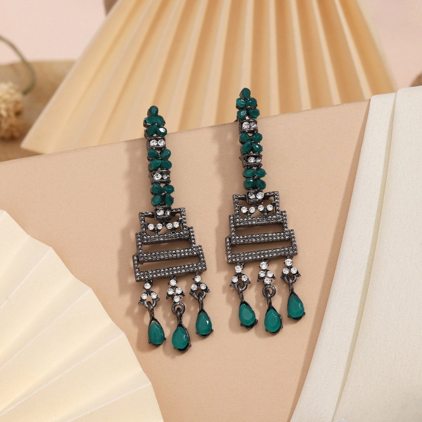 Shiny Black Color Fashion Earrings That Make Every Outfit Look Chic