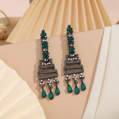 Shiny Black Color Fashion Earrings That Make Every Outfit Look Chic