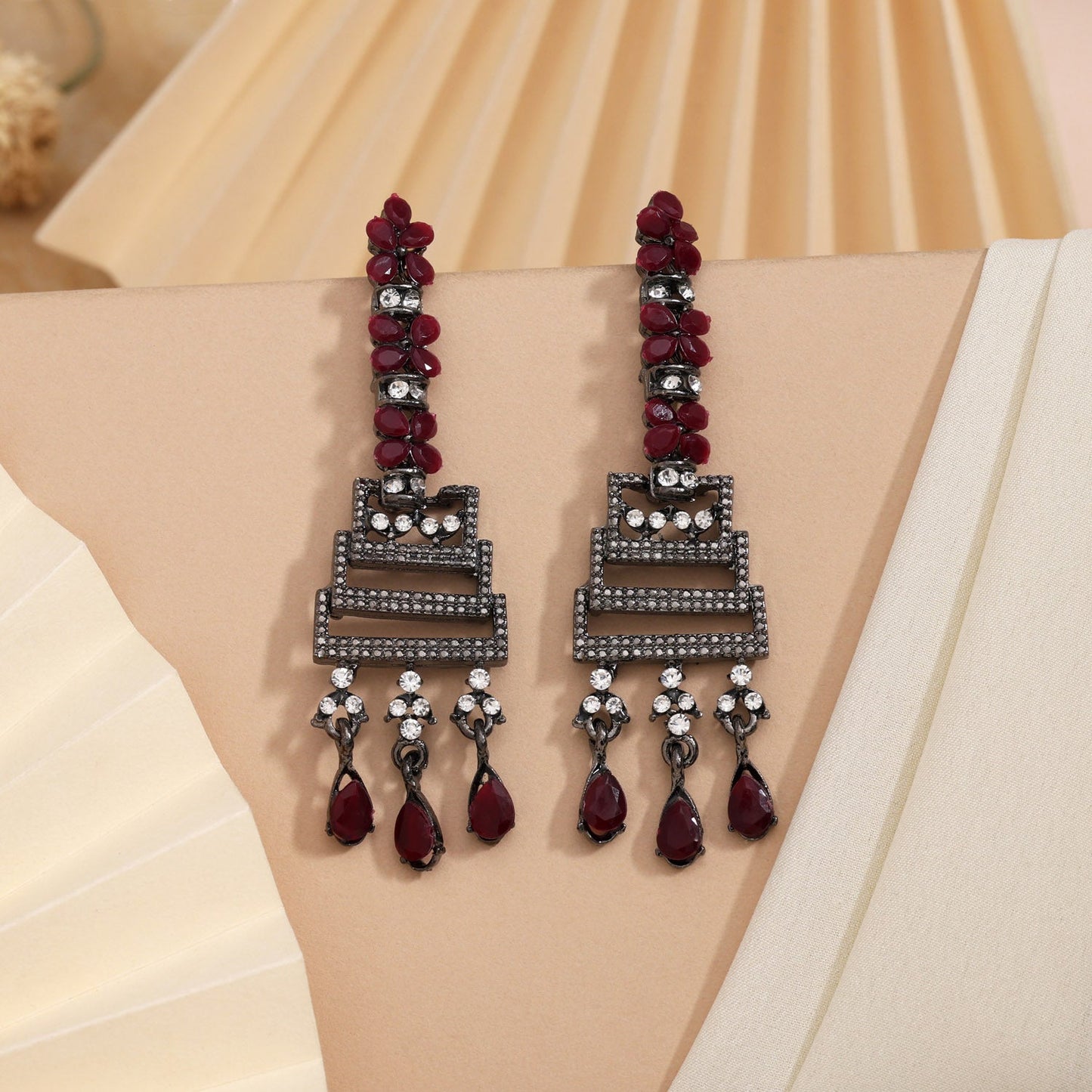 Shiny Black Color Fashion Earrings That Make Every Outfit Look Chic