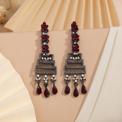 Shiny Black Color Fashion Earrings That Make Every Outfit Look Chic