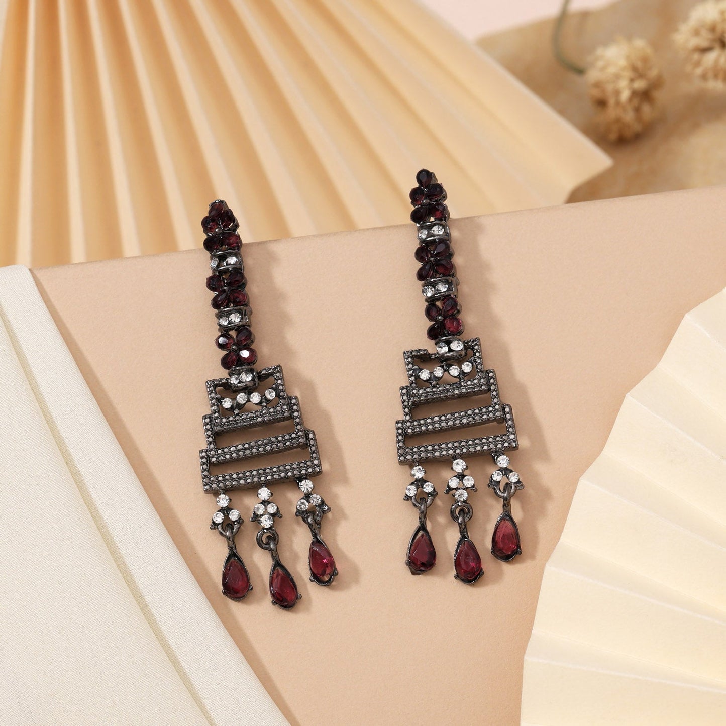 Shiny Black Color Fashion Earrings That Make Every Outfit Look Chic
