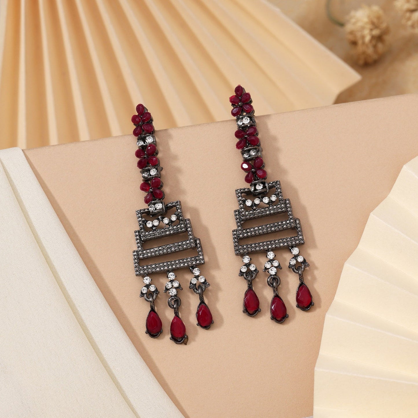 Shiny Black Color Fashion Earrings That Make Every Outfit Look Chic