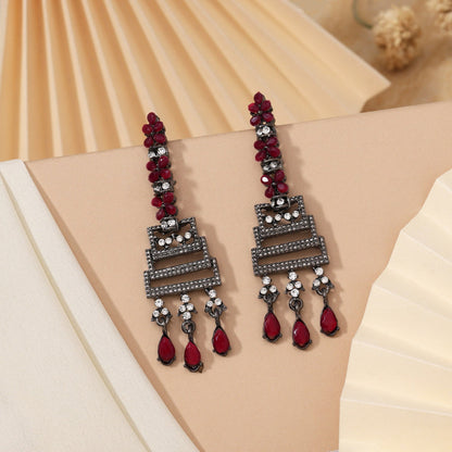 Shiny Black Color Fashion Earrings That Make Every Outfit Look Chic