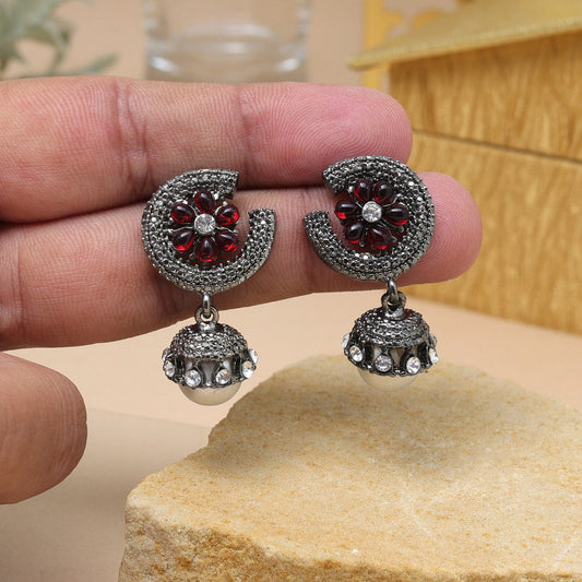 Orange Color Fashion Earrings In Bold Statement Style For Women