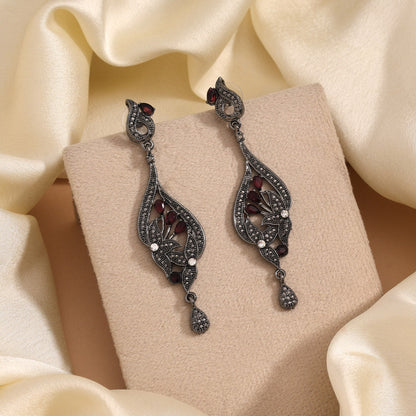 Magenta Color Fashion Earrings For Wedding Functions And Evening Outfits