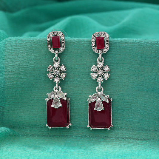 Rani Color Fashion Earrings For Mehndi And Festive Ceremonies