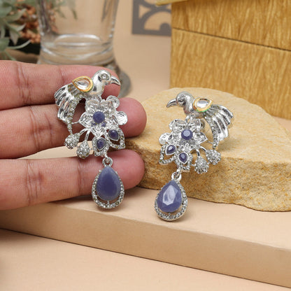 Blue Color Fashion Earrings For Stylish College And Daily Wear