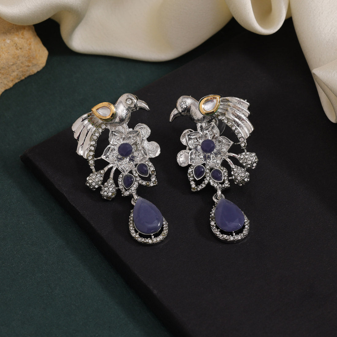 Blue Color Fashion Earrings For Stylish College And Daily Wear