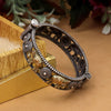 Gold & Silver Color Dual Tone Oxidised Bracelet (GSB370GS)