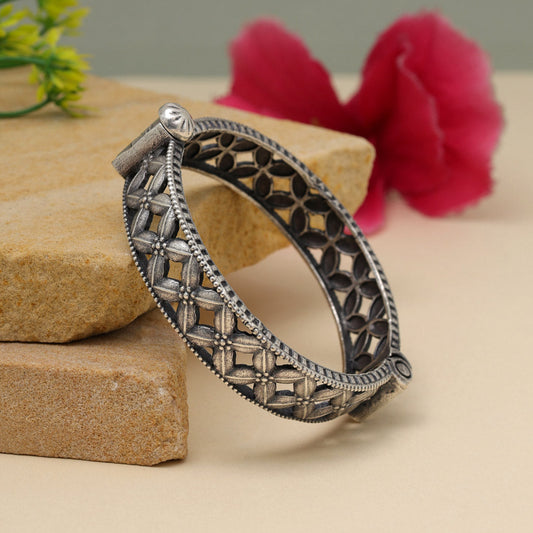 Silver Color Oxidised Bracelet (GSB374SLV)