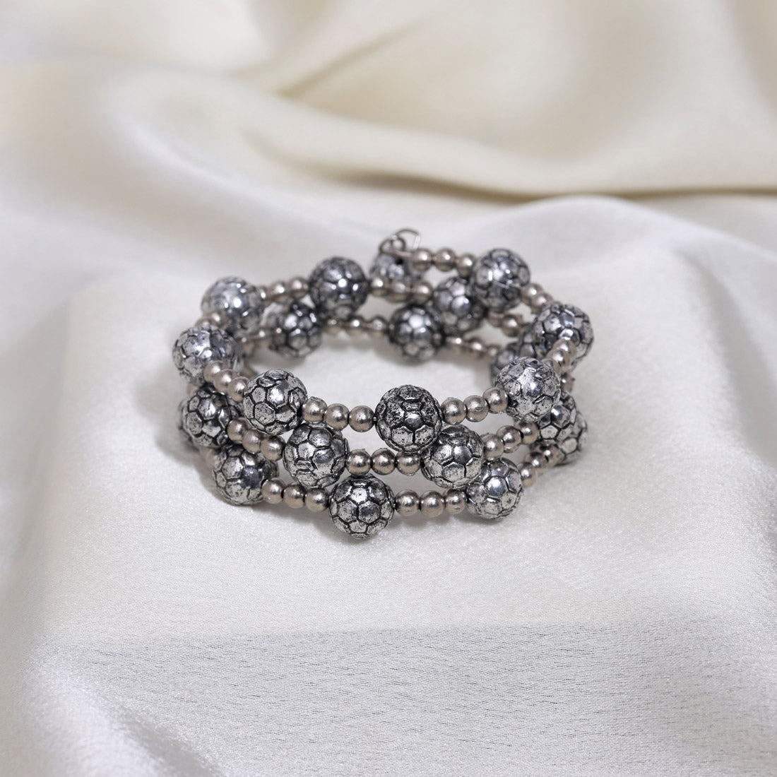Silver Color Oxidised Bracelet (GSB381SLV)
