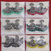 Assorted Color 6 Pairs Of Oxidised Earrings (GSE1188CMB)