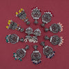 Assorted Color And Design 6 Pairs Of Oxidised Earrings (GSE1200CMB)