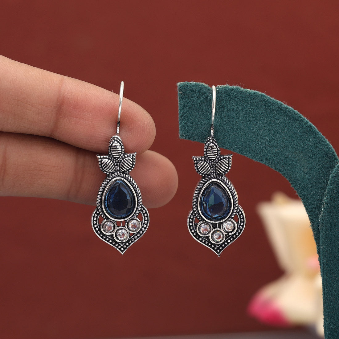 Assorted Color 11 Pairs Of Oxidised Earrings (GSE1201CMB)