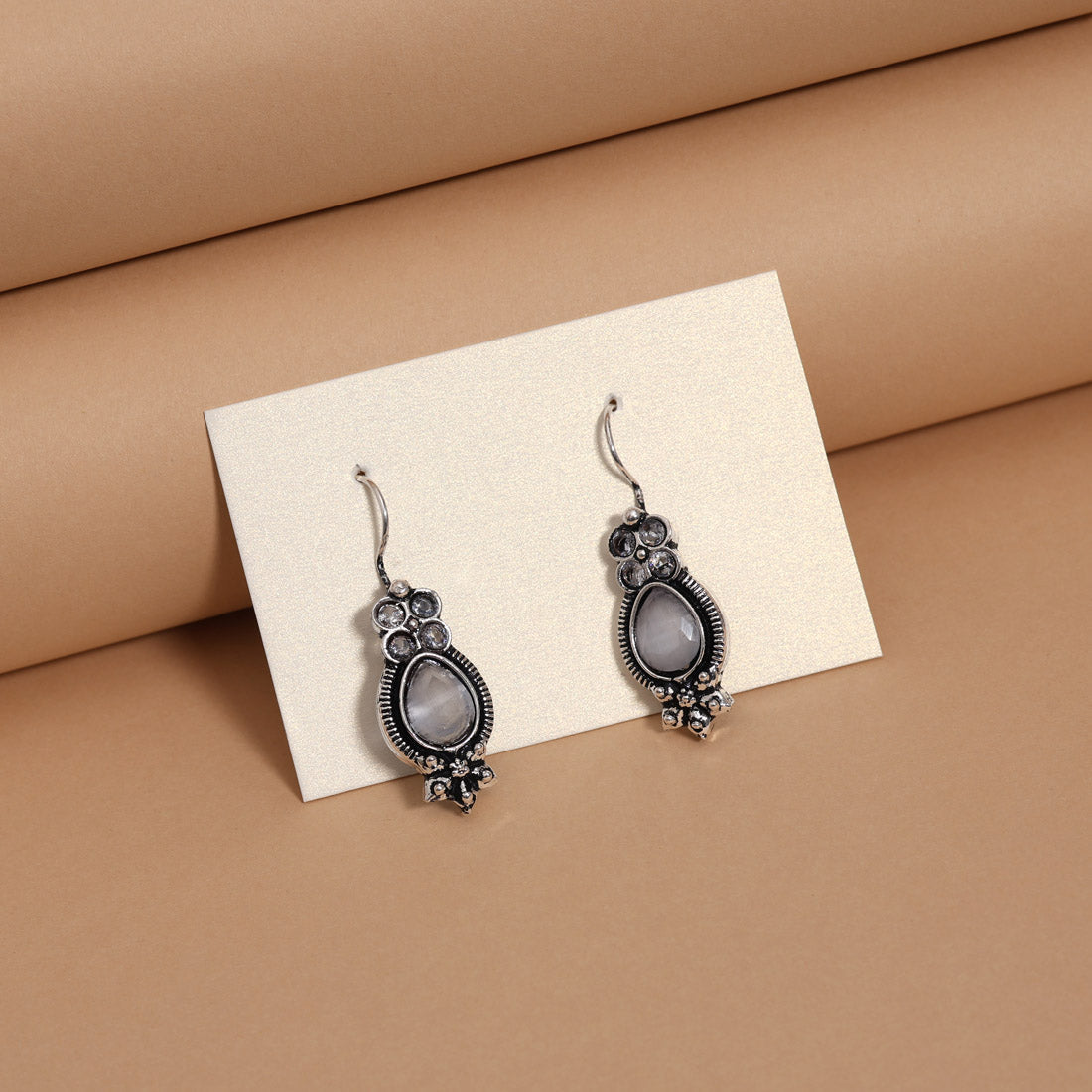 Assorted Color 12 Pairs Of Oxidised Earrings (GSE1203CMB)