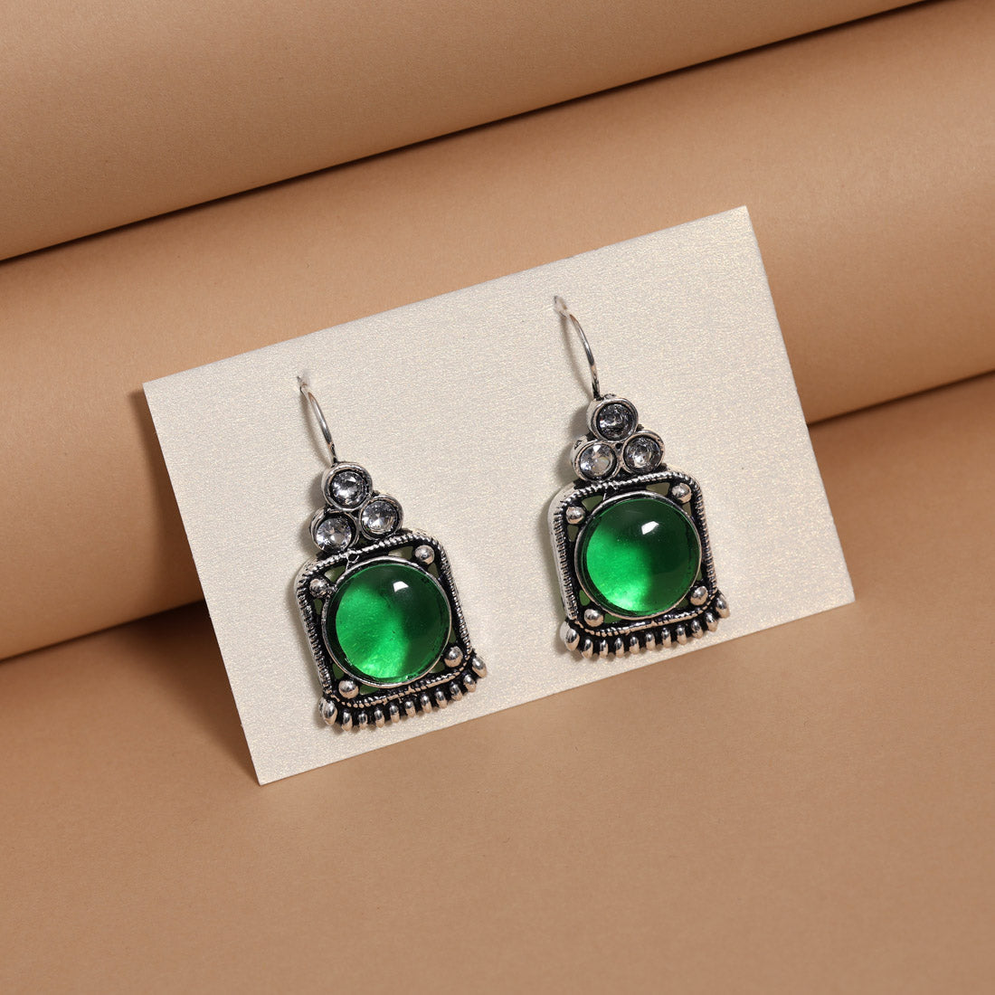 Assorted Color 5 Pairs Of Oxidised Earrings (GSE1205CMB)