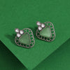 Light Green Color Monalisa Stone Oxidised Earrings (GSE2829LGRN)