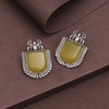 Yellow Color Monalisa Stone Oxidised Earrings (GSE2830YLW)