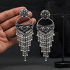 Silver Color Oxidised Earrings (GSE2863SLV)
