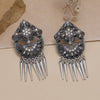 Silver Color Oxidised Earrings (GSE2869SLV)