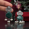 Green Color Oxidised Earrings (GSE2924GRN)