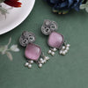 Pink Color Oxidised Earrings (GSE2924PNK)