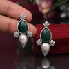 Green Color Oxidised Earrings (GSE2927GRN)