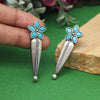 Firozi Color Oxidised Earrings (GSE2928FRZ)