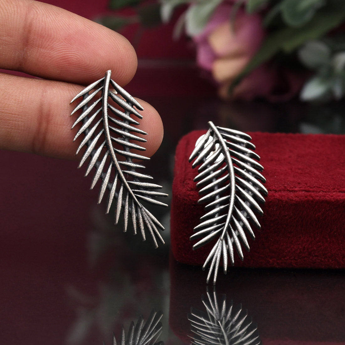 Silver Color Oxidised Earrings (GSE2929SLV)