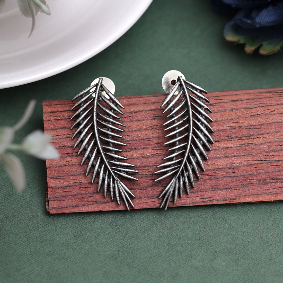 Silver Color Oxidised Earrings (GSE2929SLV)