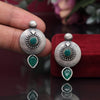 Green Color Oxidised Earrings (GSE2932GRN)
