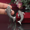 Silver Color Fish Design Oxidised Earrings (GSE2933SLV)