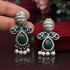 Green Color Oxidised Earrings (GSE2934GRN)