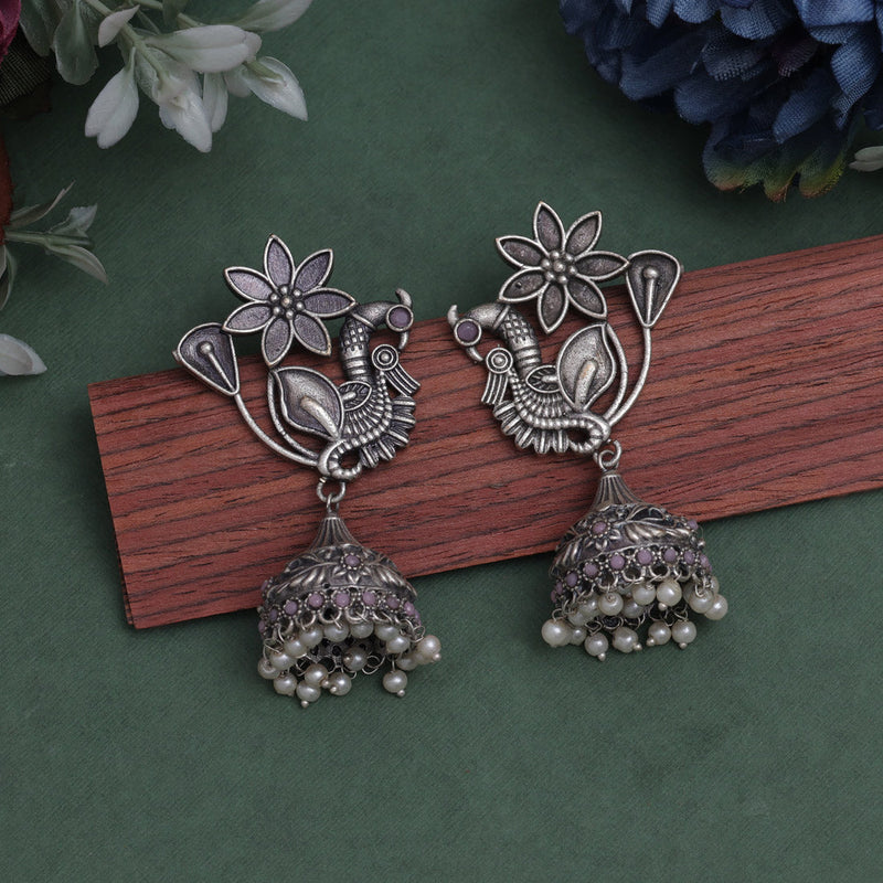 Pink Color Oxidised Earrings (GSE2935PNK)