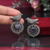 Dark Gray Color Oxidised Earrings (GSE2936DGRY)
