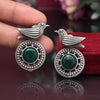 Green Color Oxidised Earrings (GSE2936GRN)