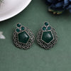 Green Color Oxidised Earrings (GSE2937GRN)