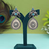 Firozi Color Oxidised Earrings (GSE2938FRZ)