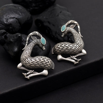 Sky Blue Color Oxidised Earrings (GSE2953SBLU)