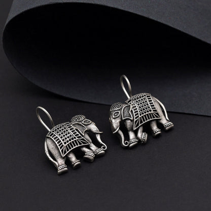 Silver Color Oxidised Earrings (GSE2954SLV)