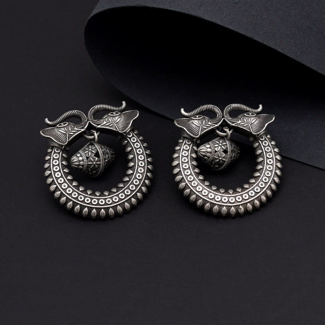Silver Color Oxidised Earrings (GSE2955SLV)
