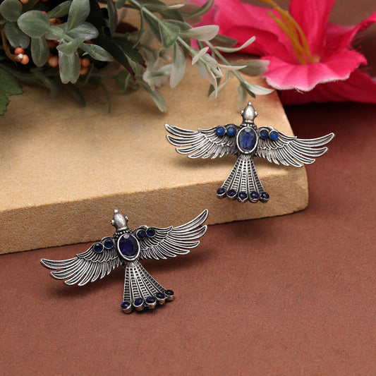 Blue Color Oxidised Earrings (GSE2957BLU)