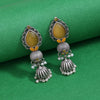 Yellow Color Monalisa Stone Oxidised Earrings (GSE2958YLW)