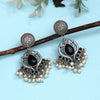 Black Color Oxidised Earrings (GSE2961BLK)