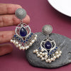 Blue Color  Oxidised Earrings (GSE2961BLU)