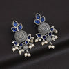 Blue Color Oxidised Earrings (GSE2963BLU)