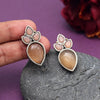 Peach Color Oxidised Earrings (GSE2965PCH)